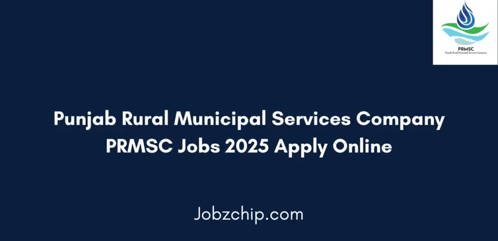 Punjab Rural Municipal Services Company PRMSC Jobs 2025 Apply Online