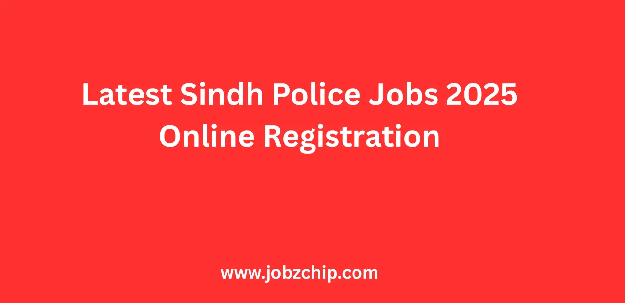 Latest Sindh Police Jobs 2025 Online Registration