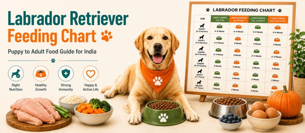 Labrador Retriever Feeding Chart: Puppy to Adult Food Guide for India