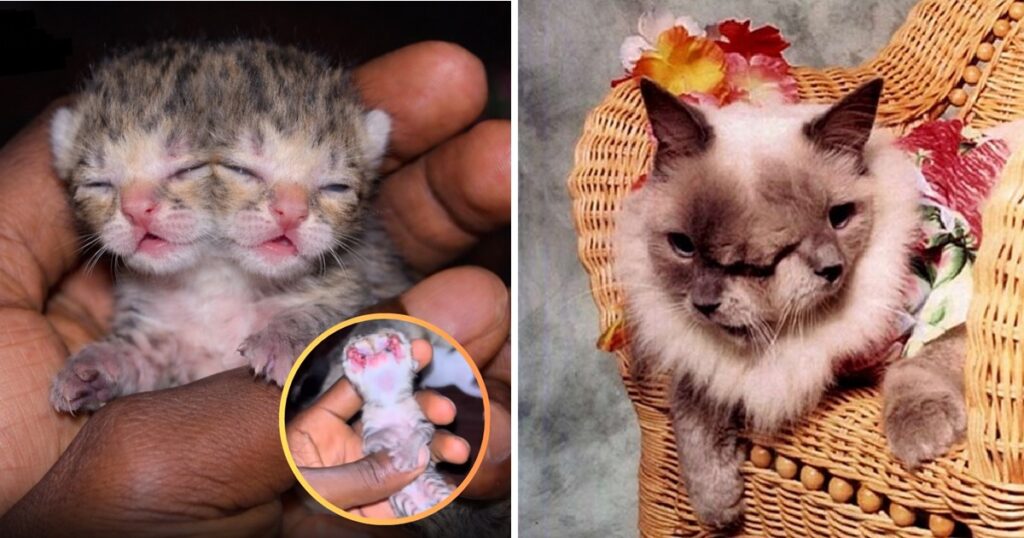 Another Rare Two Faced “Janus” Kitten Born
