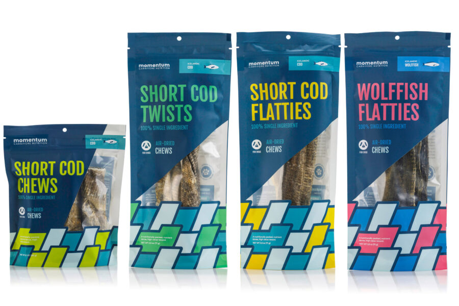 Wisconsin Based Momentum Carnivore Nutrition Unveils Four New Icelandic Fish Chews