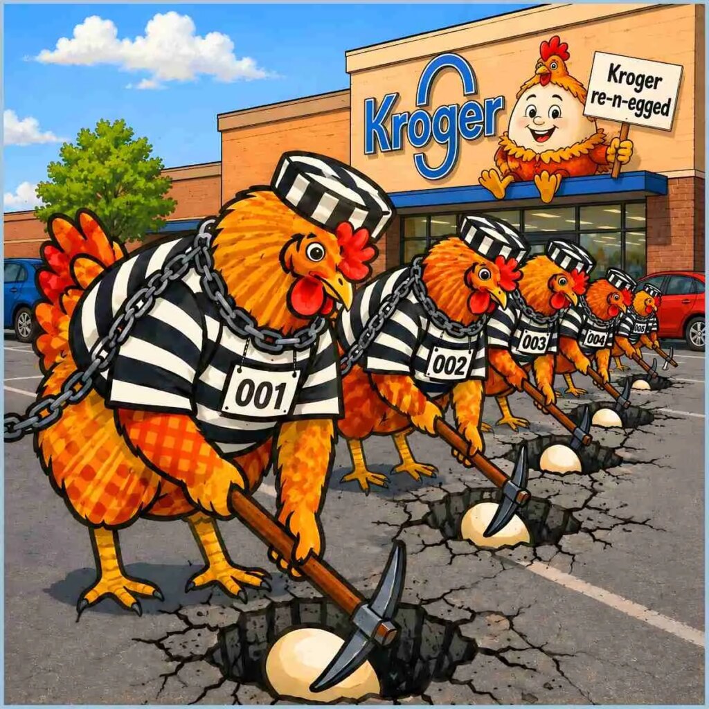 Rotten eggs: Kroger stores & Korean Air flout animal welfare pledges