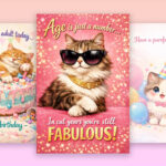 Birthday Cards With Cats: 15 Free Printables for Cat Lovers