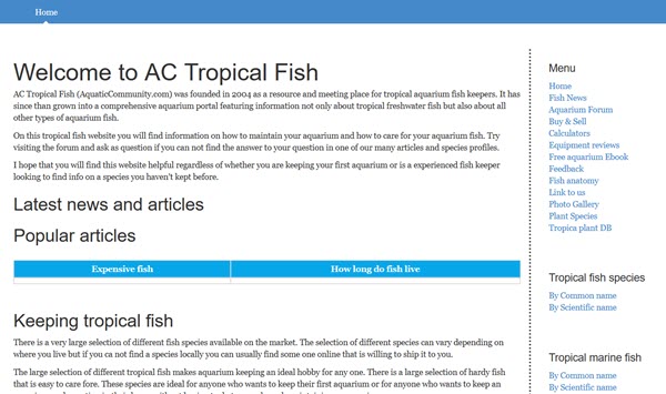 New Website | Aquatic Community