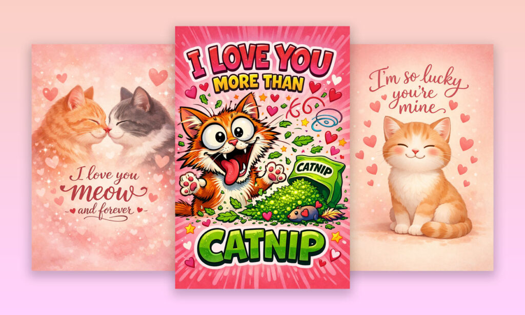 15 Valentine Cards With Cats (Cute, Funny & Elegant)